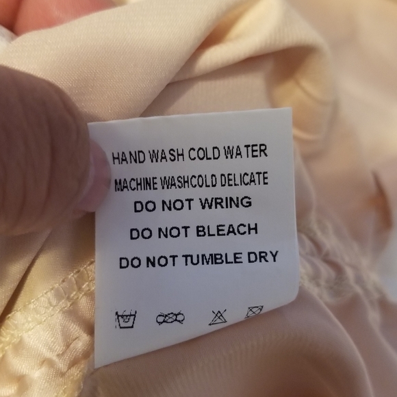 NWT LEAU Women's Classic Satin Drawstring Mini Dress Champagne Size XL - Picture 3 of 11